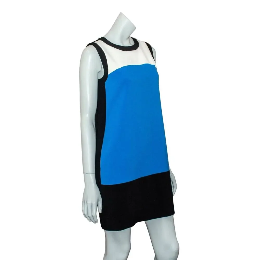 KATE SPADE Maysie Color-block Shift Dress MOD Blue Black Size 4